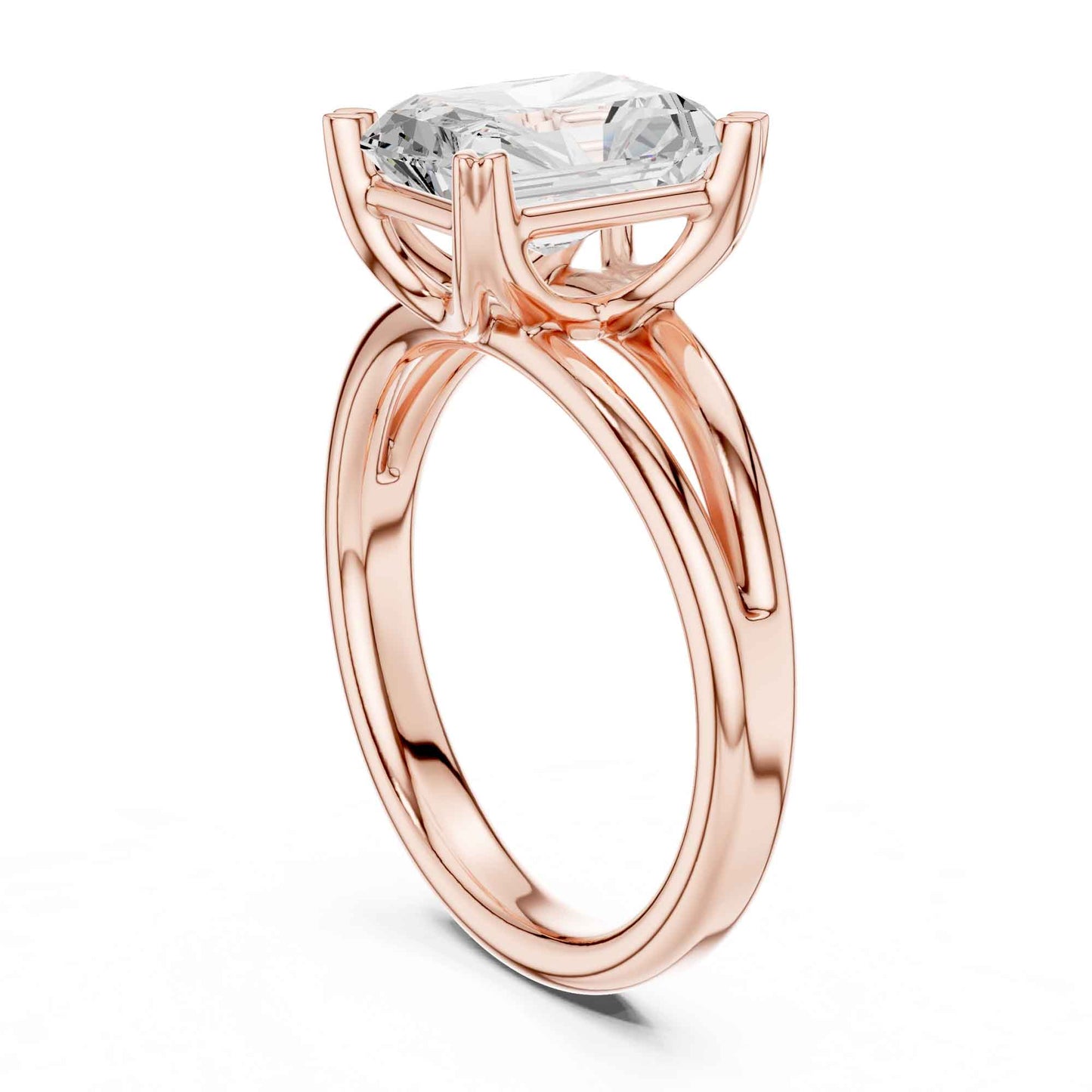 2 Carat radiant cut diamond engagement ring