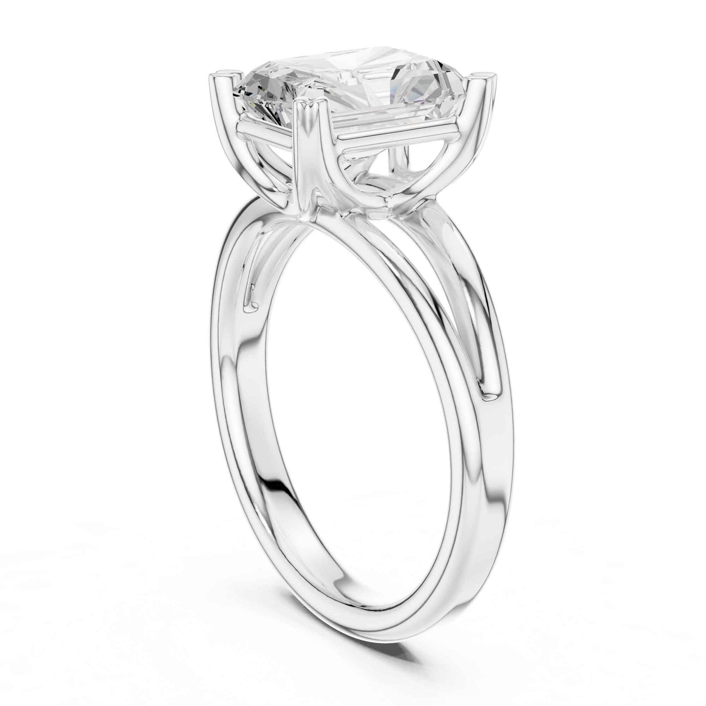 2 Carat radiant cut diamond engagement ring