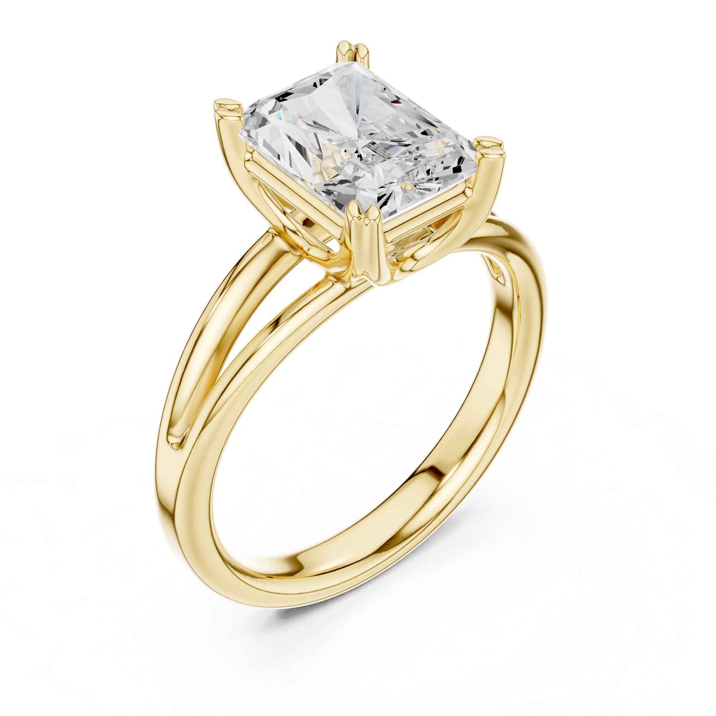 2 Carat radiant cut diamond engagement ring