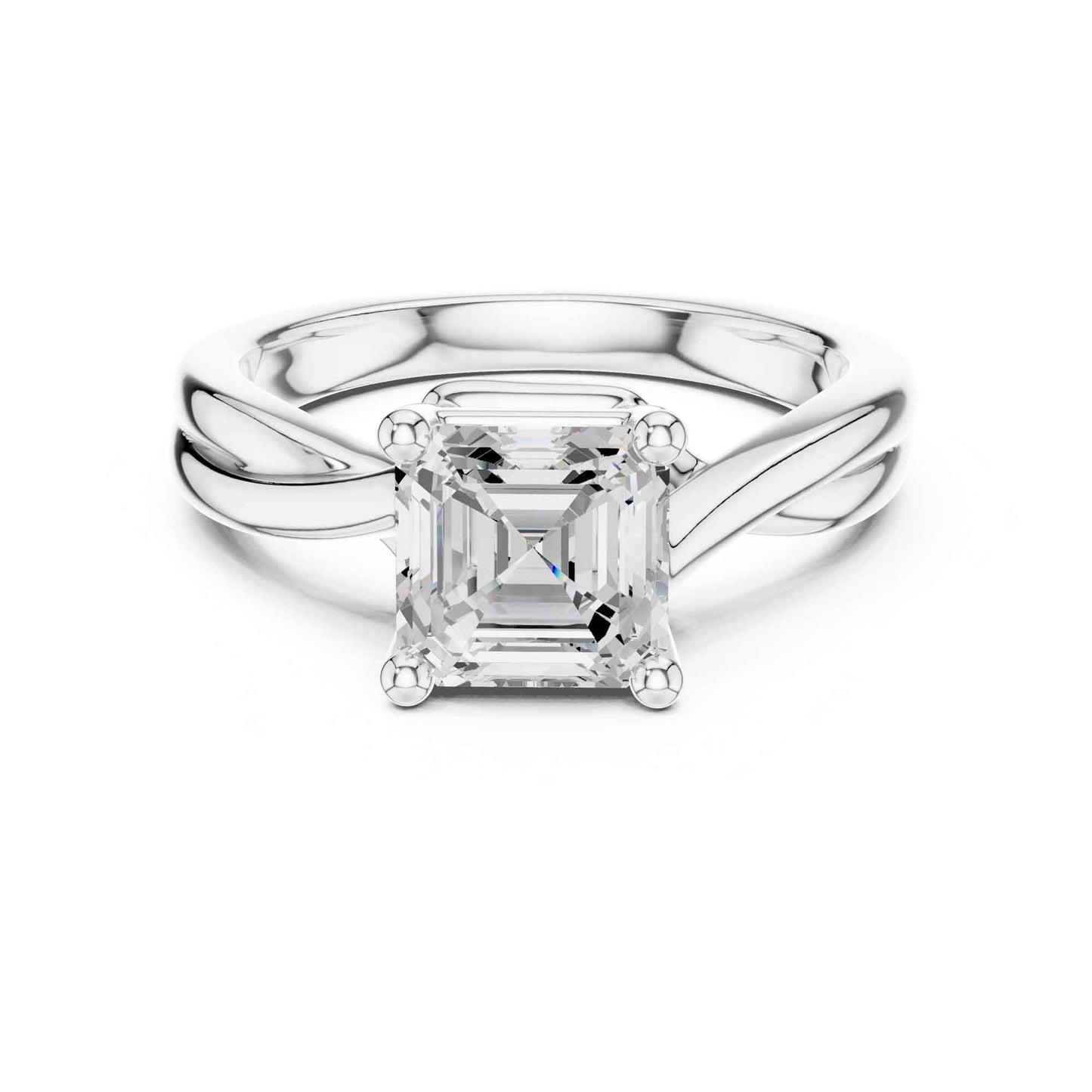 2 Carat Traditional Four-Prong Solitaire Mounting for Center Stone