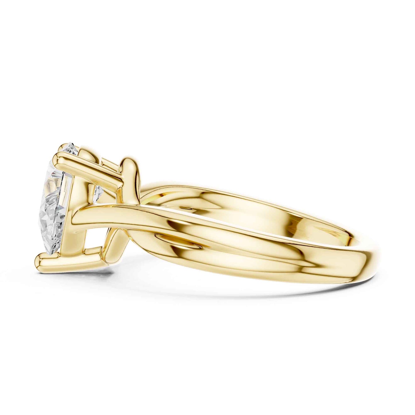 2 Carat Elegant Pear Cut Lab Grown Diamond Engagement Ring