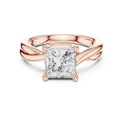 2 Carat Timeless Princess Cut Lab Grown Diamond Engagement Ring