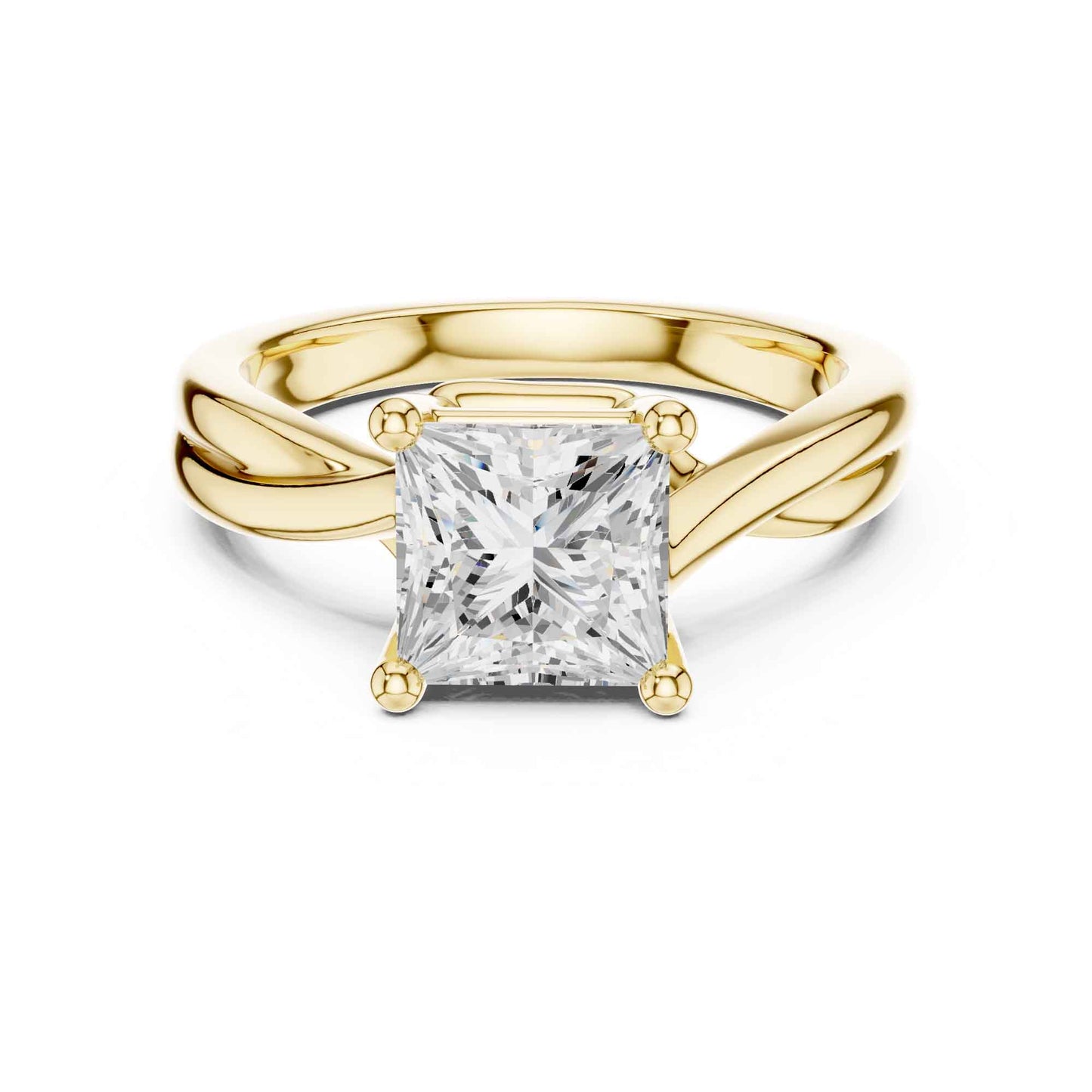 2 Carat Timeless Princess Cut Lab Grown Diamond Engagement Ring