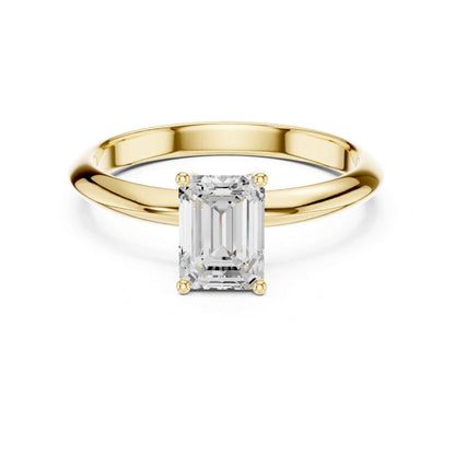1 Carat Emerald Cut Lab Grown Diamond Solitaire Engagement Ring