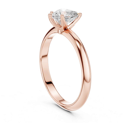 1 Carat Heart Shape Lab Grown Diamond Solitaire Engagement Ring