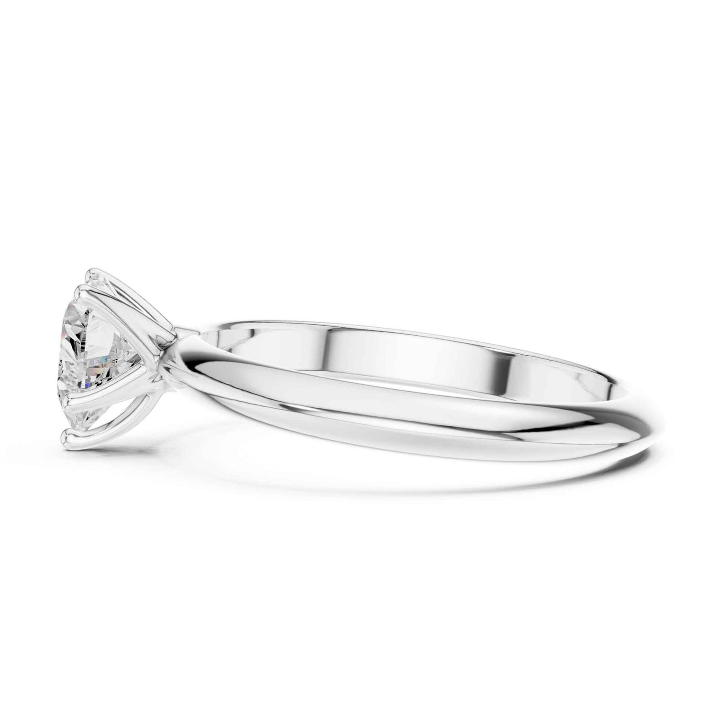 1 Carat Heart Shape Lab Grown Diamond Solitaire Engagement Ring