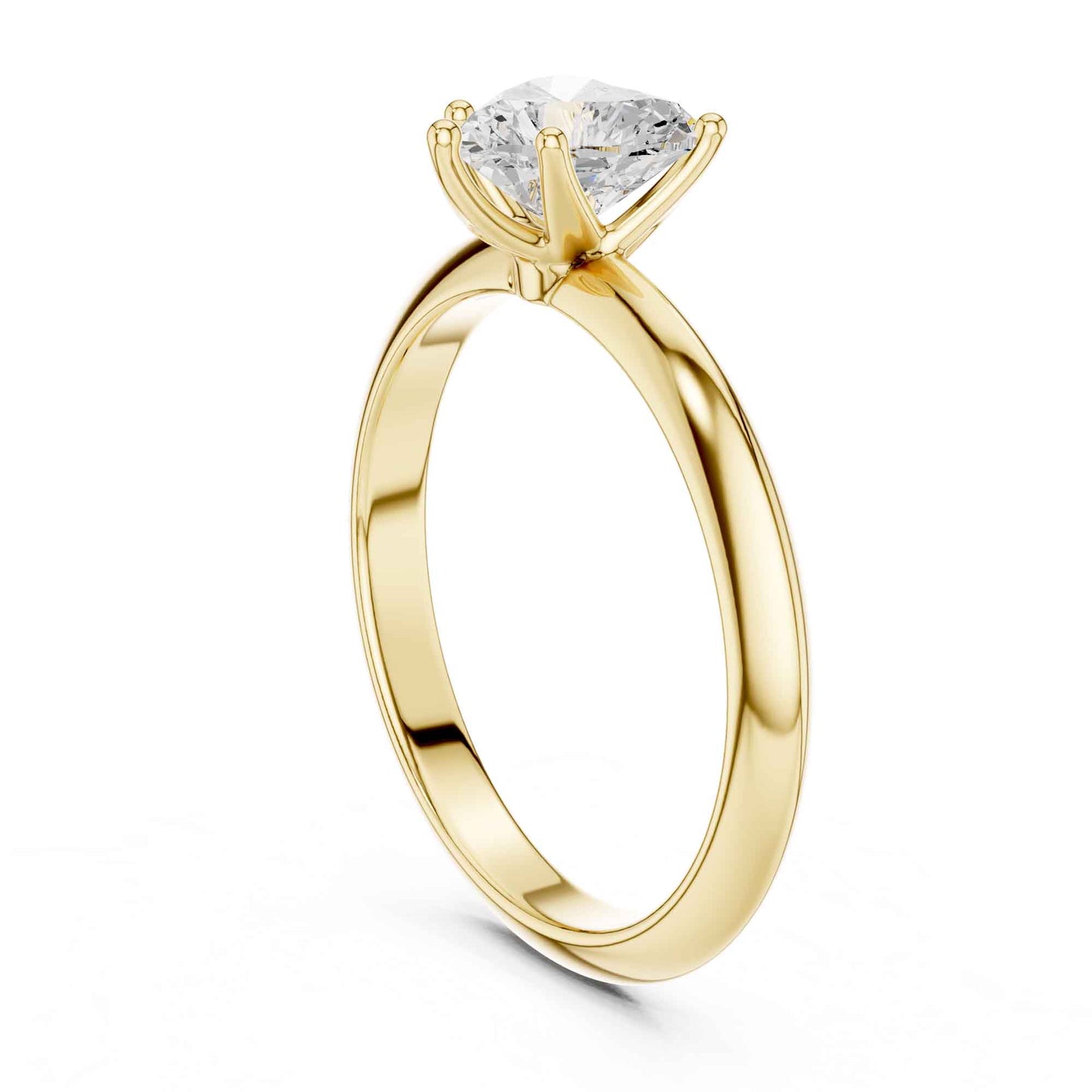 1 Carat Heart Shape Lab Grown Diamond Solitaire Engagement Ring