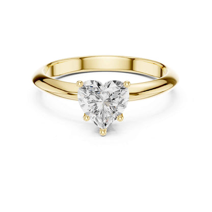1 Carat Heart Shape Lab Grown Diamond Solitaire Engagement Ring