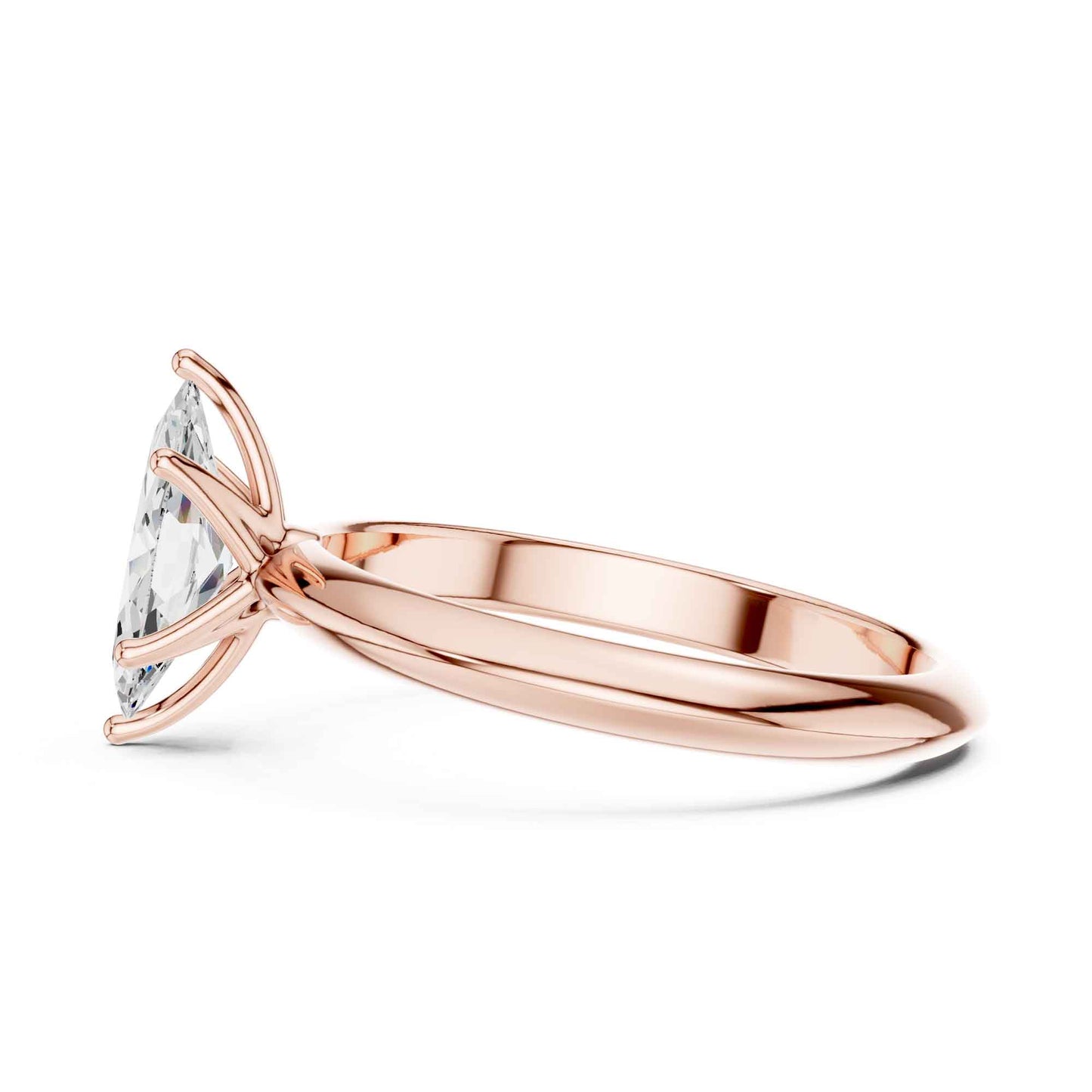 1 Carat Marquise Cut Lab Grown Diamond Solitaire Engagement Ring