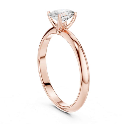 1 Carat Oval Cut Lab Grown Diamond Solitaire Engagement Ring