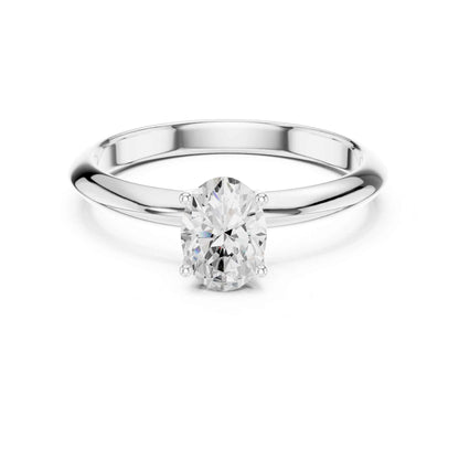 1 Carat Oval Cut Lab Grown Diamond Solitaire Engagement Ring