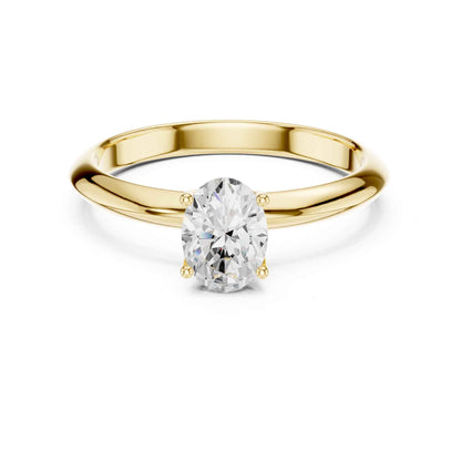 1 Carat Oval Cut Lab Grown Diamond Solitaire Engagement Ring