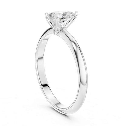 1 Carat Pear Cut Lab Grown Diamond Solitaire Engagement Ring