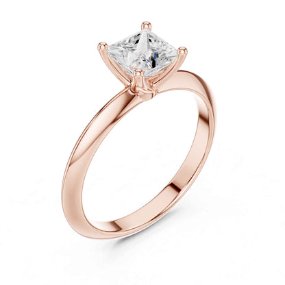 1 Carat Princess Cut Lab Grown Diamond Solitaire Engagement Ring