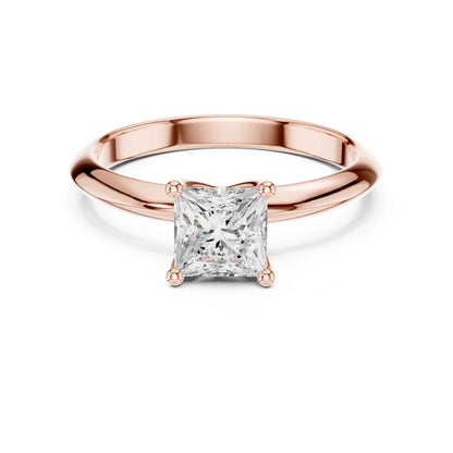 1 Carat Princess Cut Lab Grown Diamond Solitaire Engagement Ring