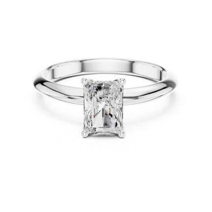 1 Carat Radiant Cut Lab Grown Diamond Solitaire Engagement Ring