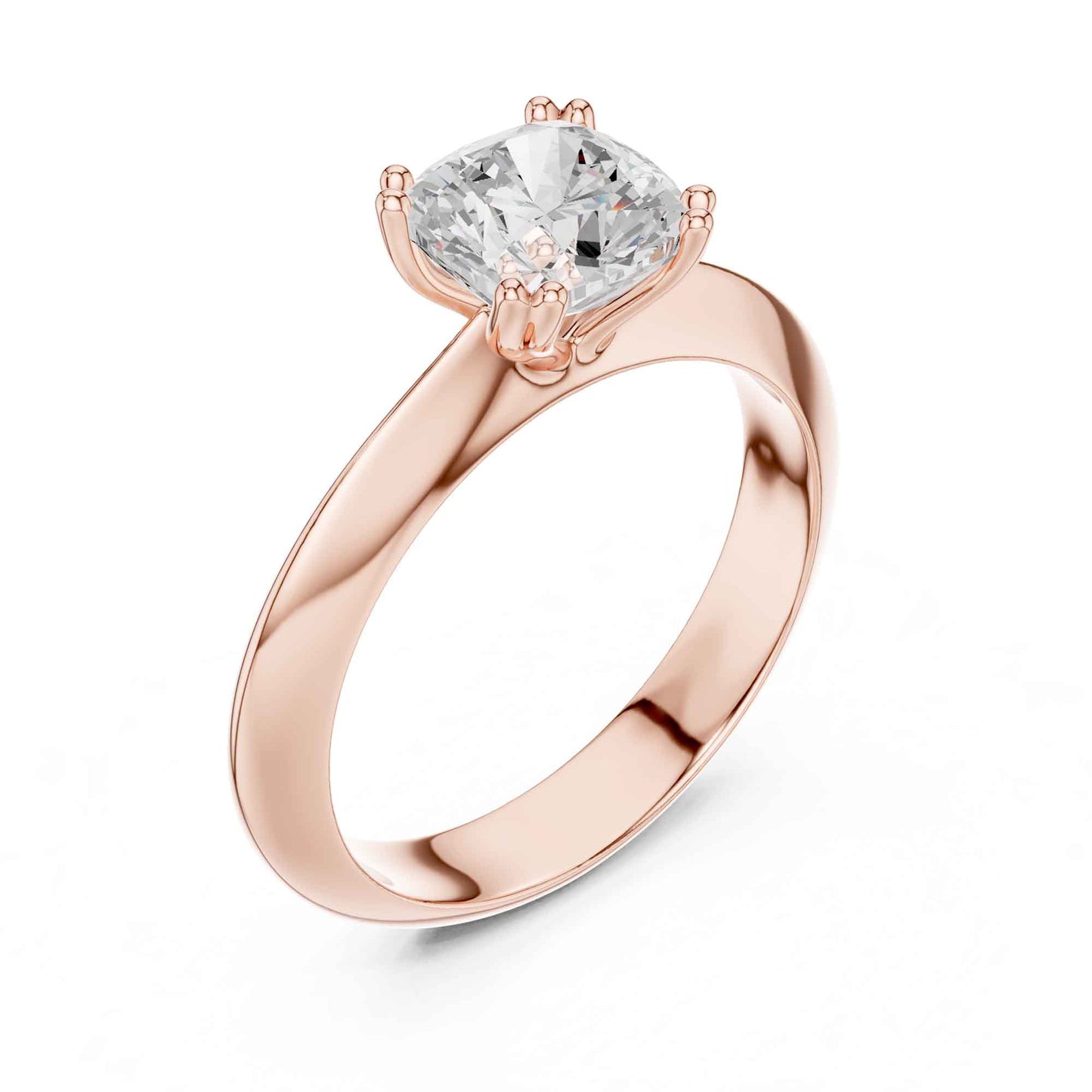 1.5 Carat Cushion Cut Lab Grown Diamond Solitaire Engagement Ring