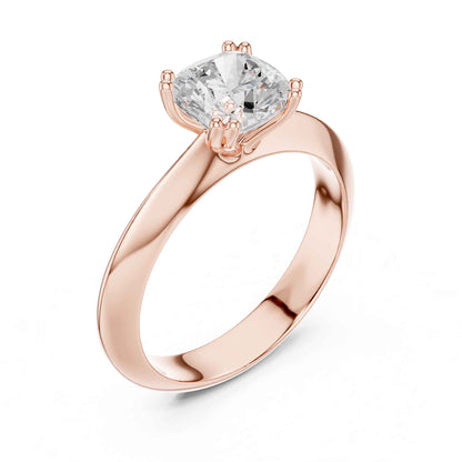 1.5 Carat Cushion Cut Lab Grown Diamond Solitaire Engagement Ring