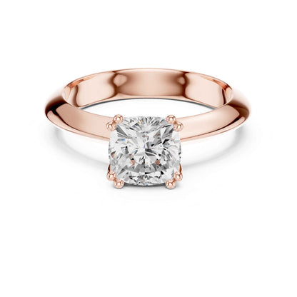 1.5 Carat Cushion Cut Lab Grown Diamond Solitaire Engagement Ring