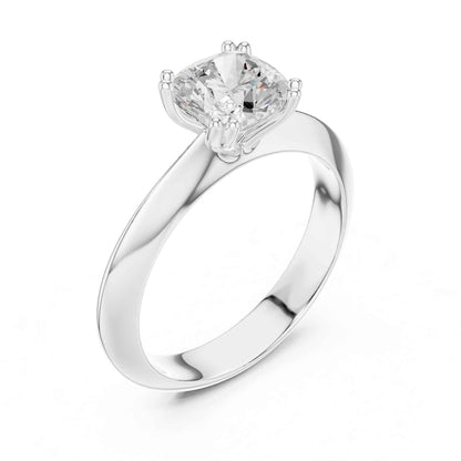 1.5 Carat Cushion Cut Lab Grown Diamond Solitaire Engagement Ring