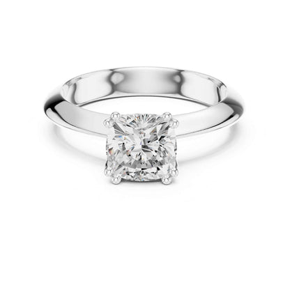 1.5 Carat Cushion Cut Lab Grown Diamond Solitaire Engagement Ring