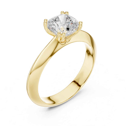 1.5 Carat Cushion Cut Lab Grown Diamond Solitaire Engagement Ring