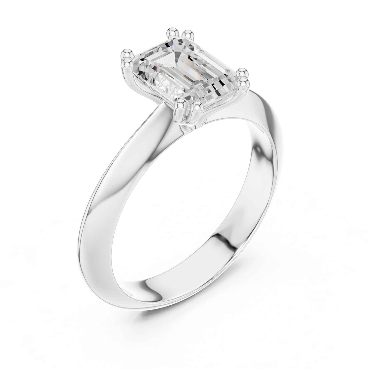 1.5 Carat Emerald-Cut Diamond Solitaire Engagement Ring