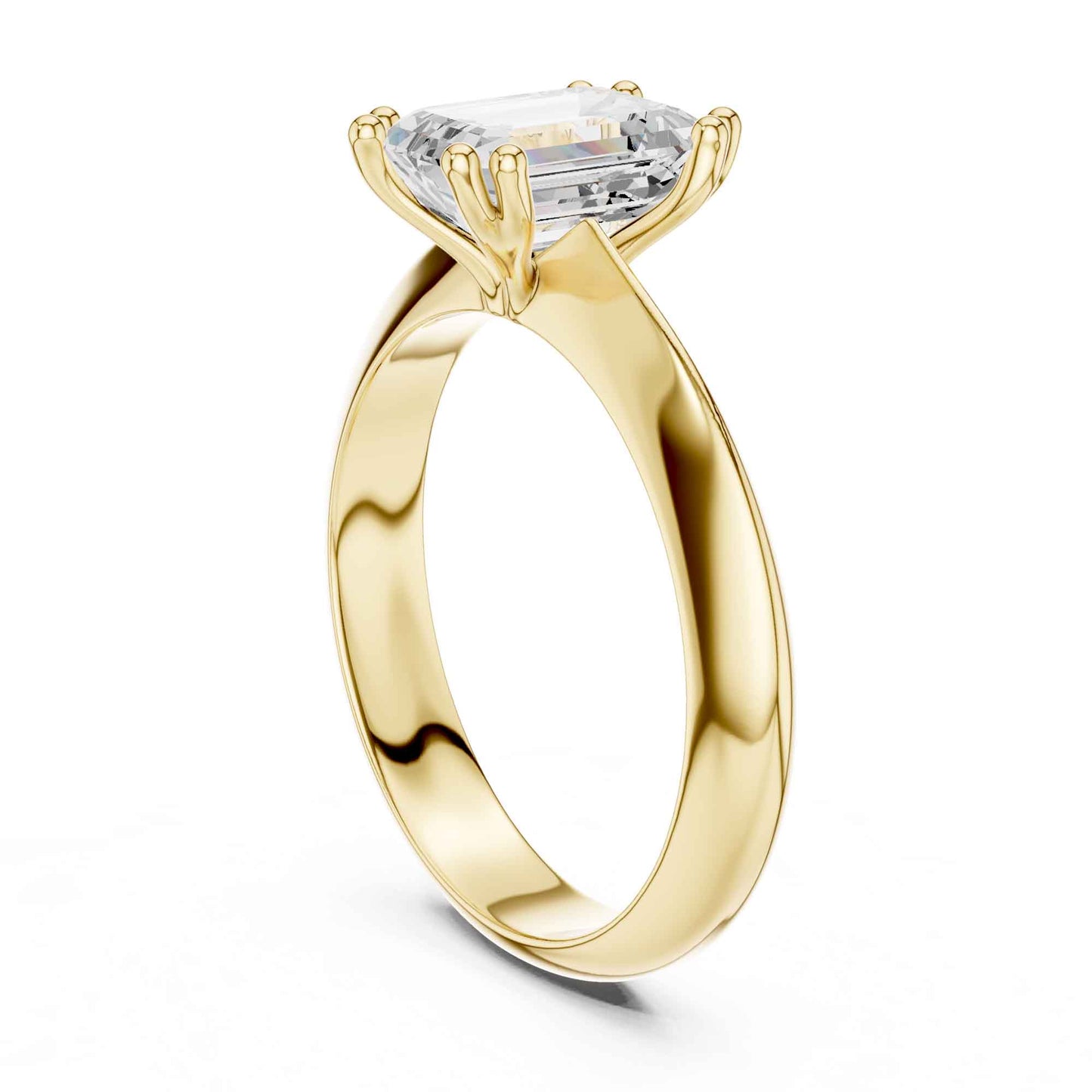 1.5 Carat Emerald-Cut Diamond Solitaire Engagement Ring