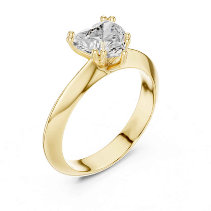 1.5 Carat Heart-Shaped Diamond Solitaire Engagement Ring