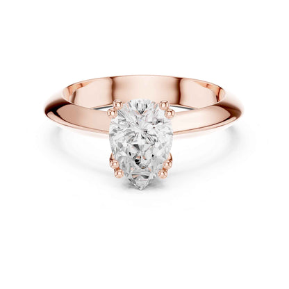 1.5 Carat Premium Pear Cut Diamond Bridal Solitaire Ring