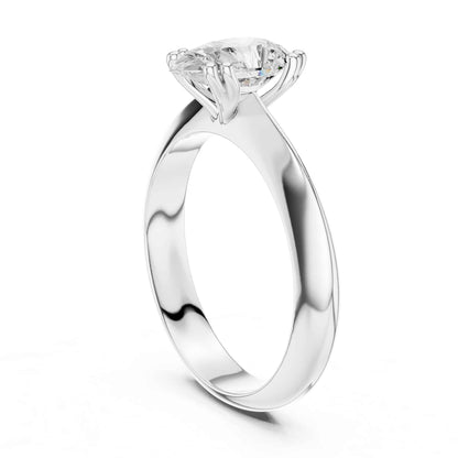 1.5 Carat Premium Pear Cut Diamond Bridal Solitaire Ring