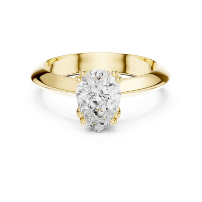 1.5 Carat Premium Pear Cut Diamond Bridal Solitaire Ring