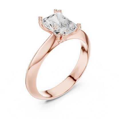 1.5 Carat Classic Radiant Shape Diamond Engagement Solitaire Ring