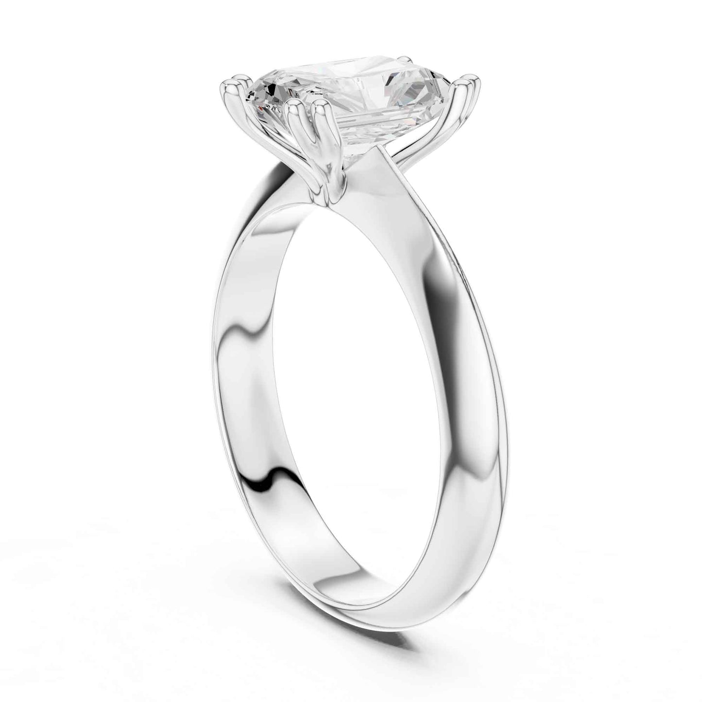 1.5 Carat Classic Radiant Shape Diamond Engagement Solitaire Ring