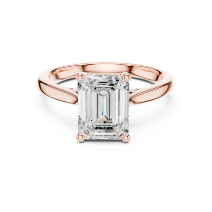 2 Carat Classic Emerald Cut Lab Grown Diamond Engagement Ring