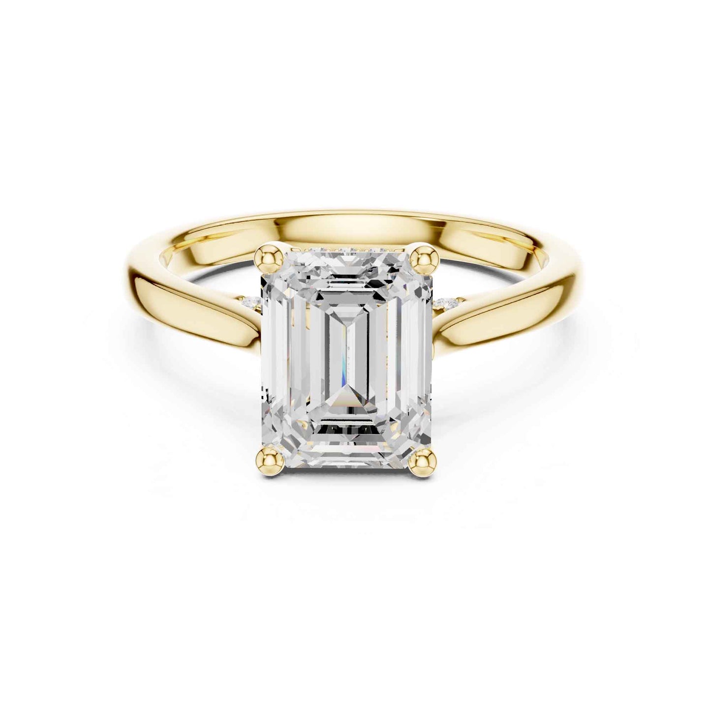 2 Carat Classic Emerald Cut Lab Grown Diamond Engagement Ring