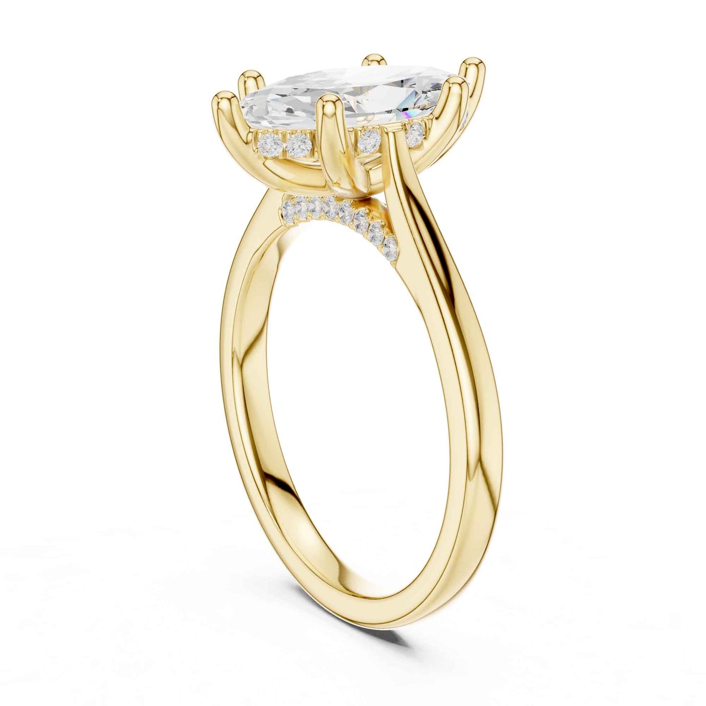 2 Carat Timeless Marquise Cut Lab Grown Diamond Ring for Engagement