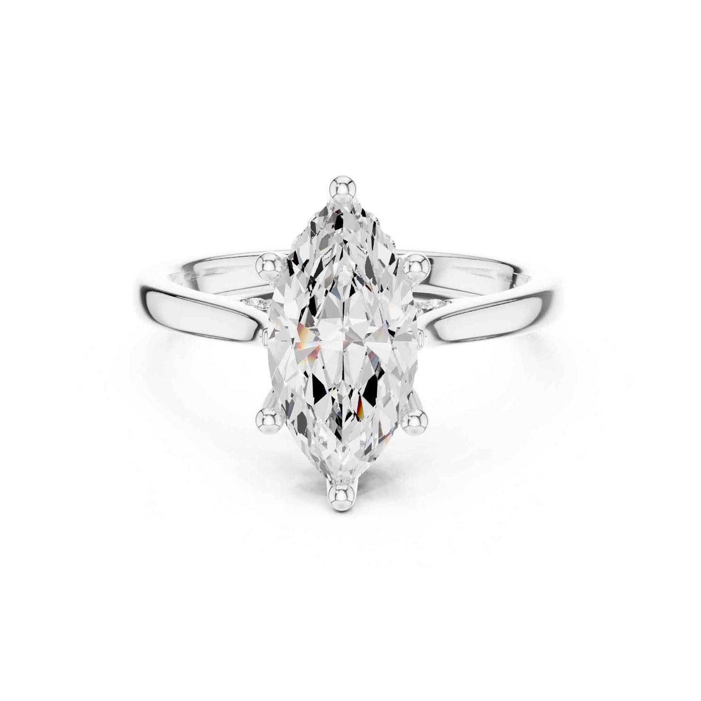 2 Carat Timeless Marquise Cut Lab Grown Diamond Ring for Engagement