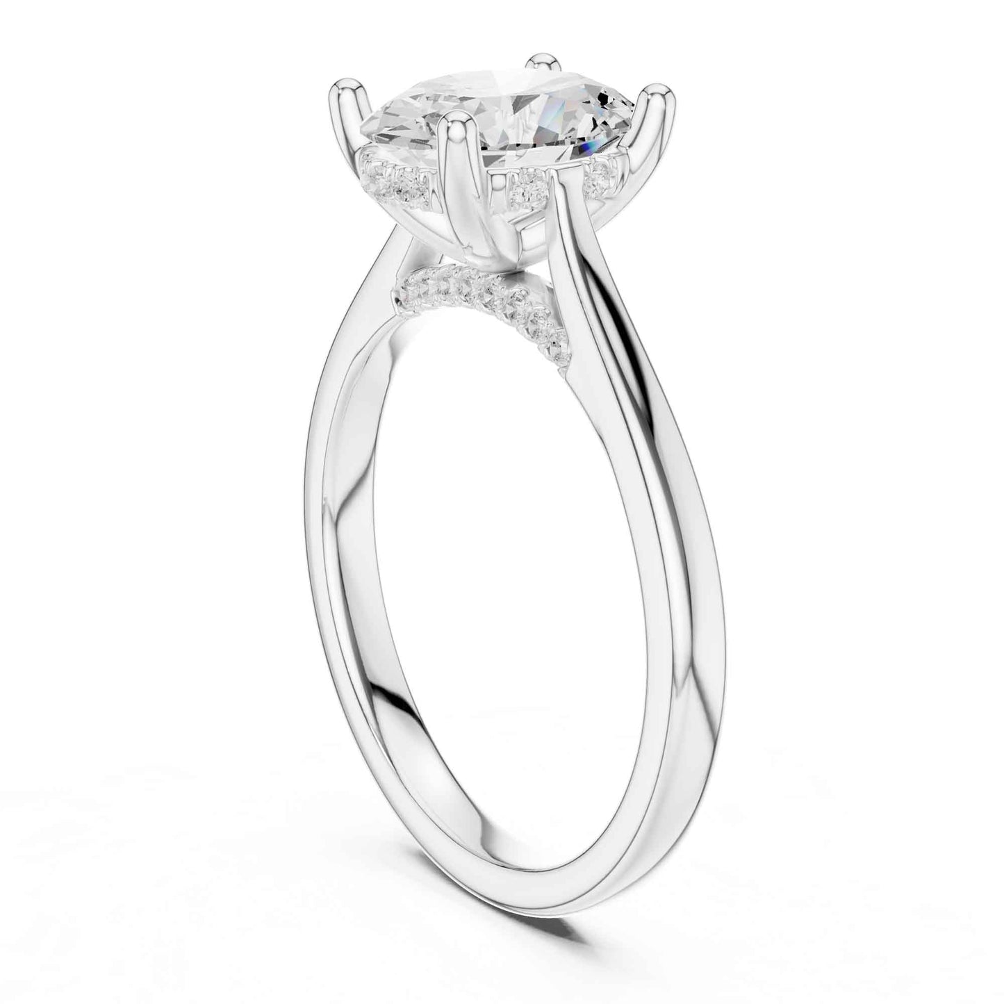 2 Carat Classic Oval Cut Lab Grown Diamond Engagement Ring