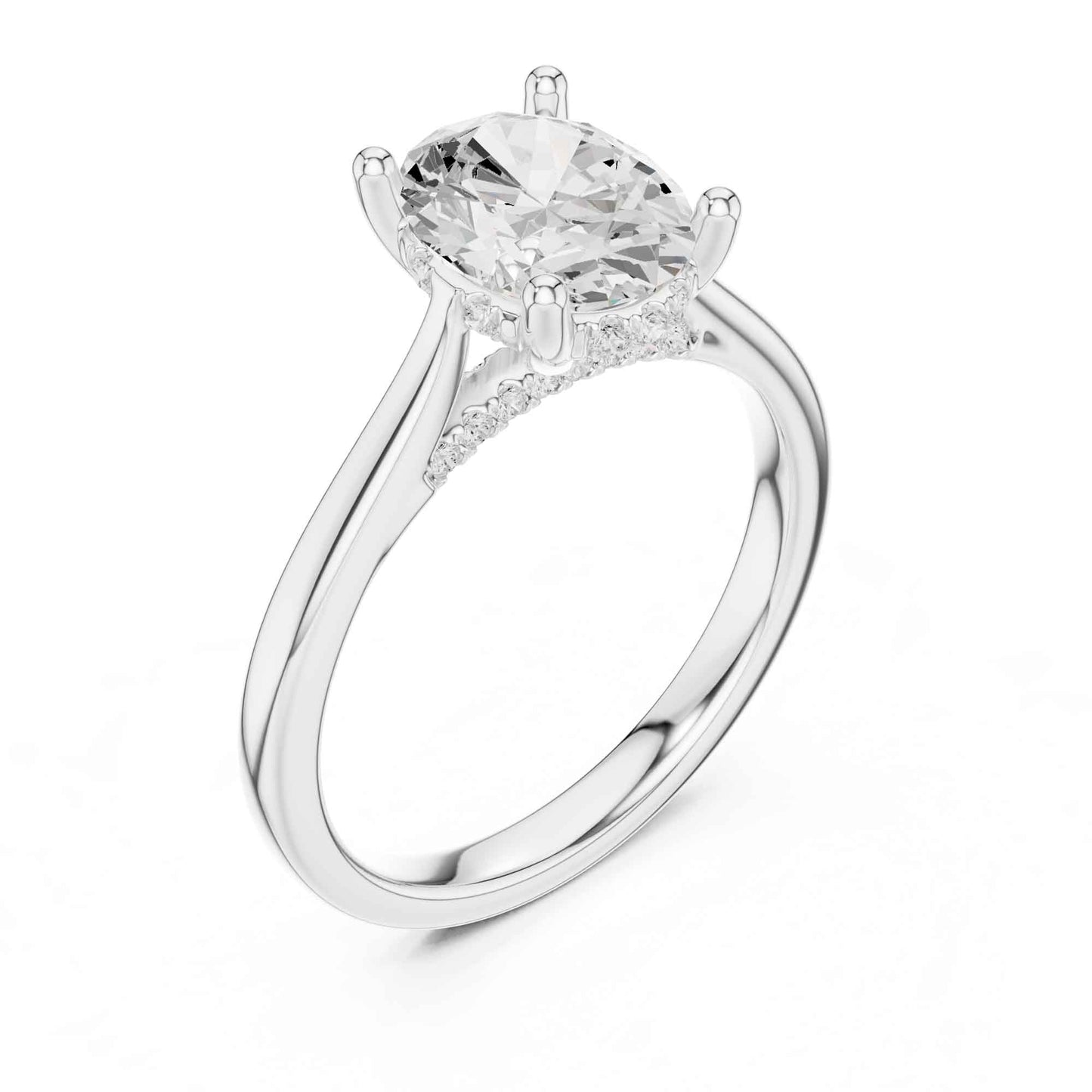 2 Carat Classic Oval Cut Lab Grown Diamond Engagement Ring