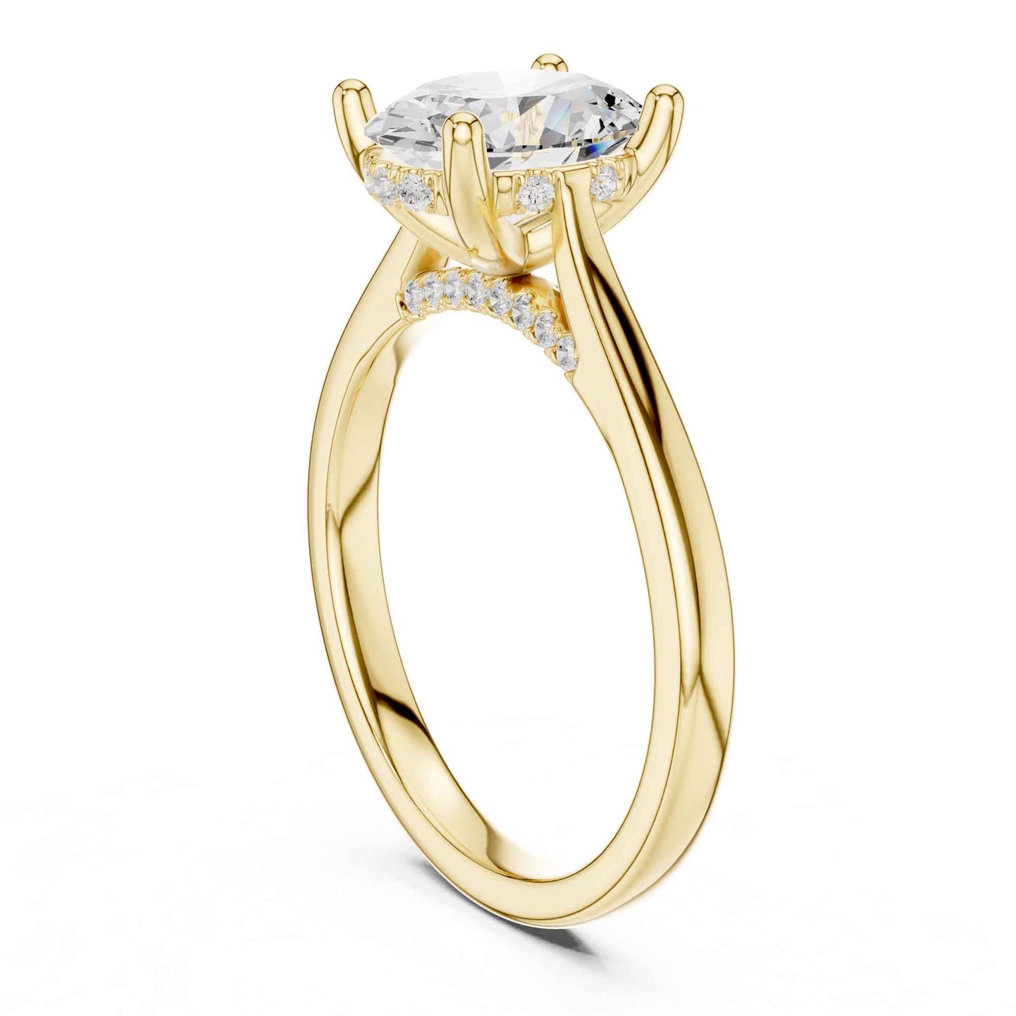 2 Carat Classic Oval Cut Lab Grown Diamond Engagement Ring