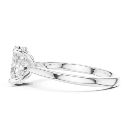 2 Carat Classic Oval Cut Lab Grown Diamond Engagement Ring