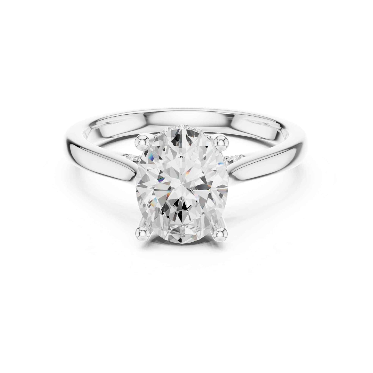 2 Carat Classic Oval Cut Lab Grown Diamond Engagement Ring