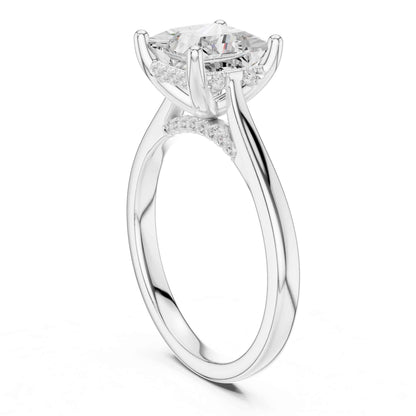 2 Carat Classic Princess Cut Lab Grown Diamond Engagement Ring