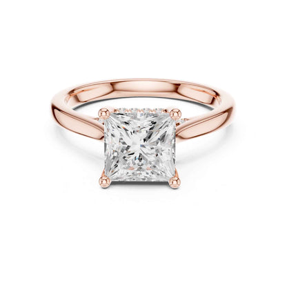 2 Carat Classic Princess Cut Lab Grown Diamond Engagement Ring