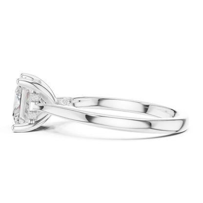 2 Carat Classic Princess Cut Lab Grown Diamond Engagement Ring