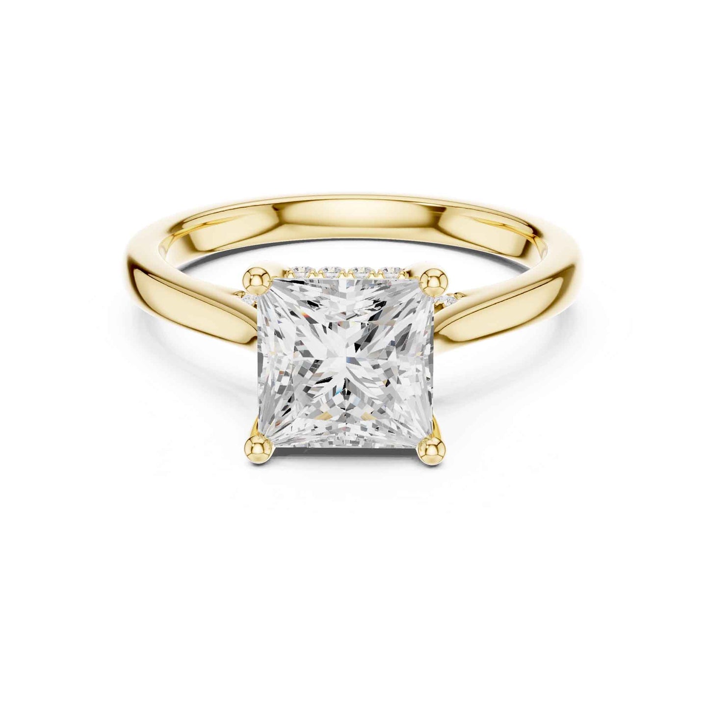 2 Carat Classic Princess Cut Lab Grown Diamond Engagement Ring