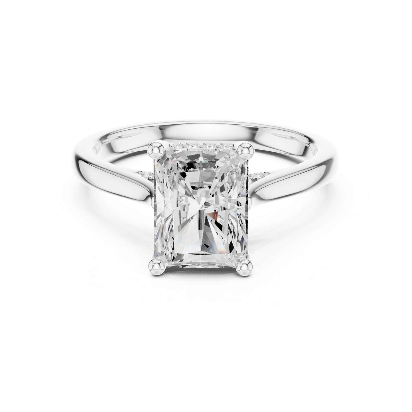 2 Carat Radiant Cut Lab Grown Diamond Engagement Ring