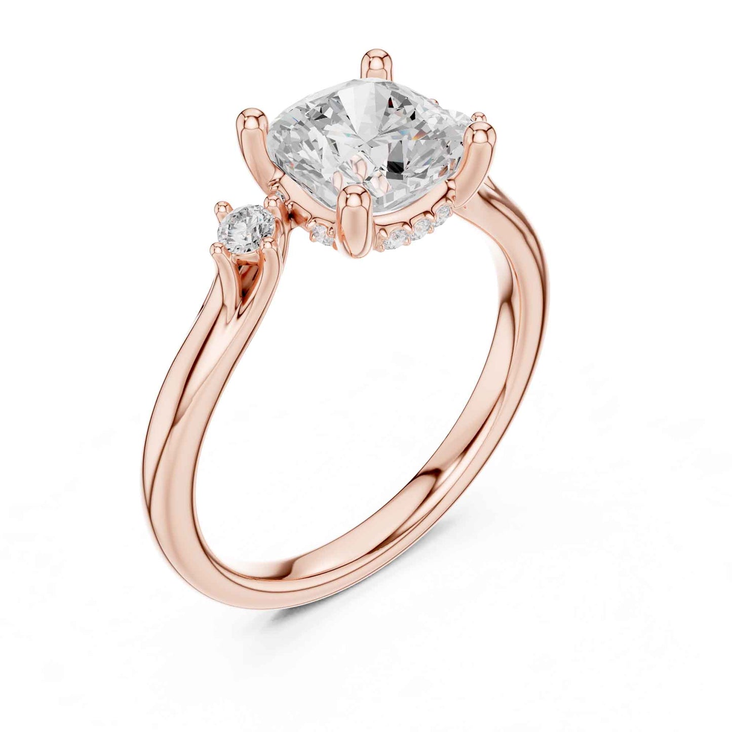 2 Carat Timeless Cushion Cut Lab Grown Diamond Engagement Ring