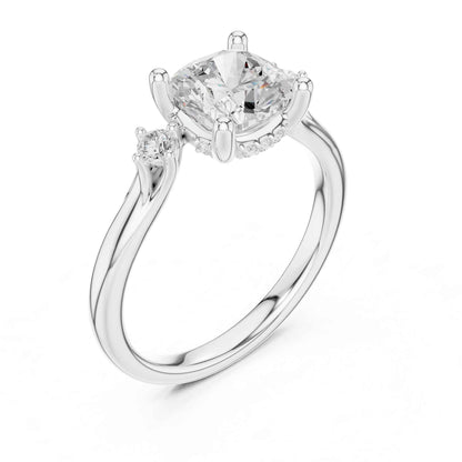2 Carat Timeless Cushion Cut Lab Grown Diamond Engagement Ring